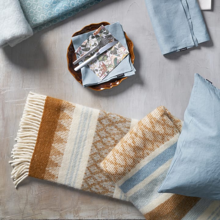 Freja wollen plaid, Amber Klippan Yllefabrik