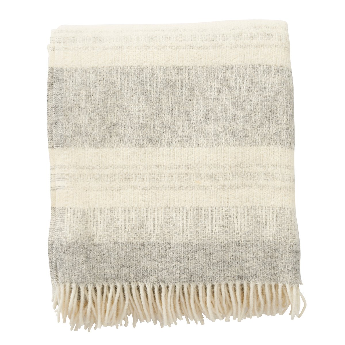 Klippan Yllefabrik Freja wollen plaid Grijs | Scandinavisch Interieur | Wollen dekens & spreien | Grijs