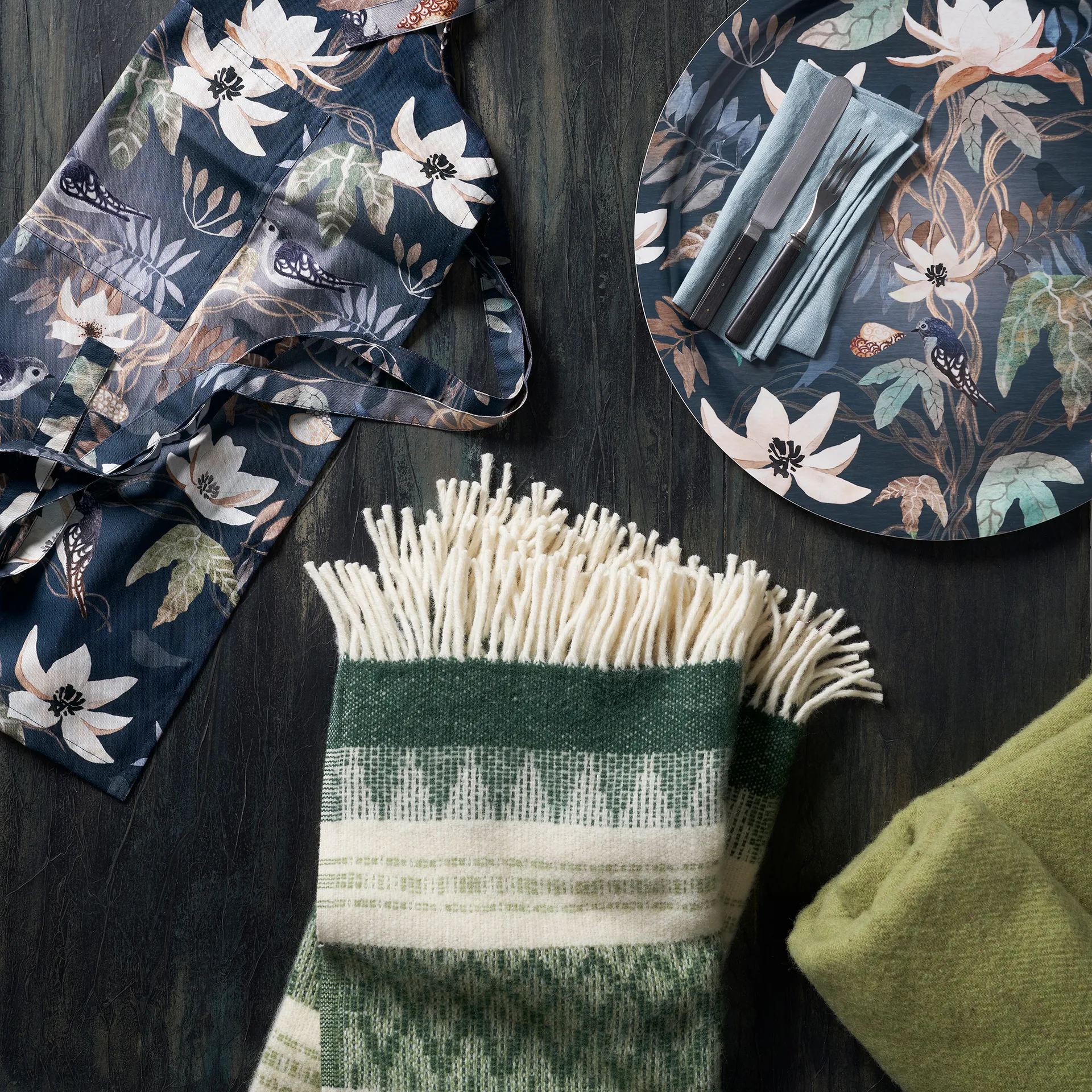 Freja wollen plaid, Wood Klippan Yllefabrik