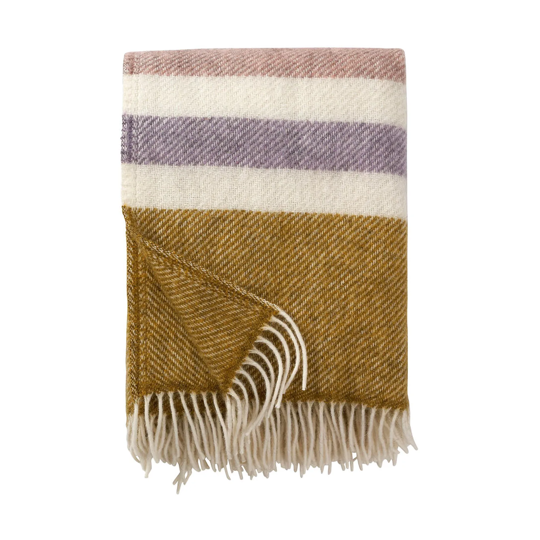 Gotland Stripe wolldecke 130x200 cm, Pastel Klippan Yllefabrik