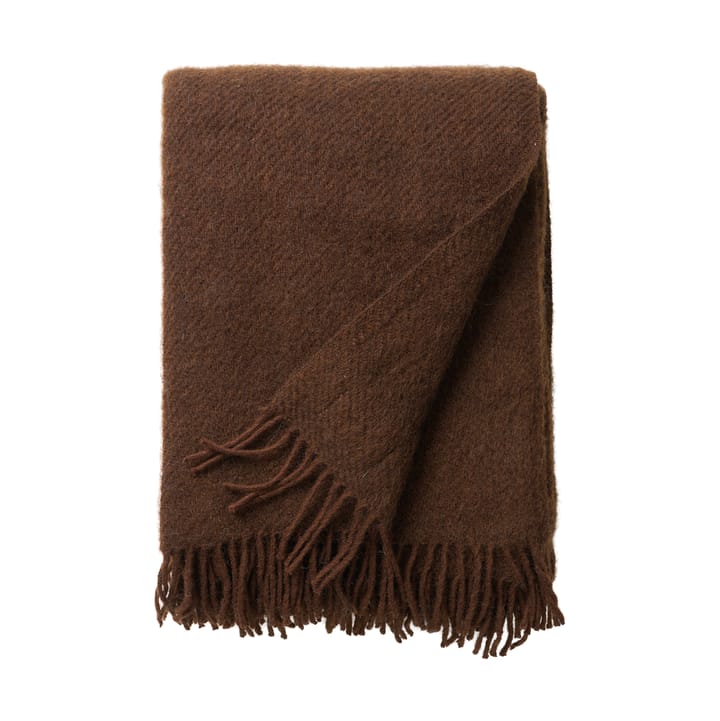 Gotland wollen plaid 130x200 cm - Brown - Klippan Yllefabrik