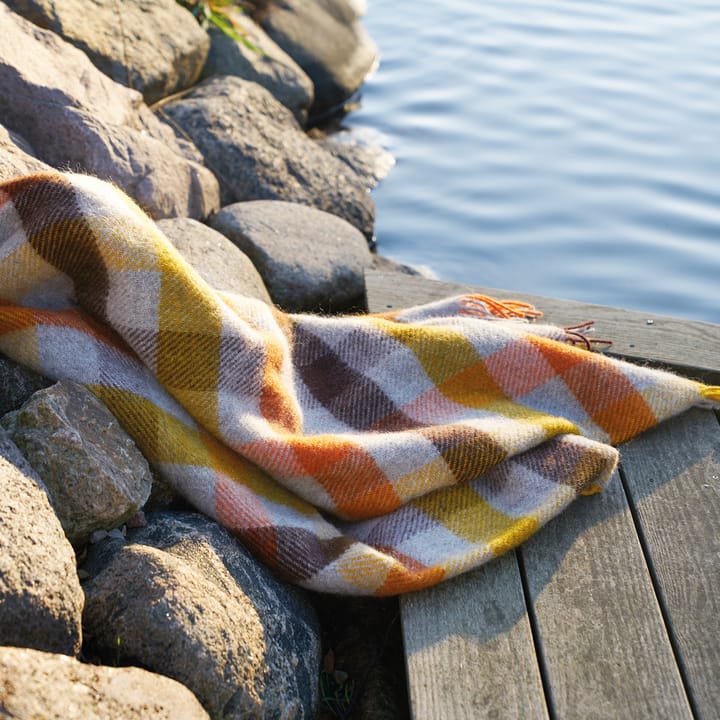 Gotland wollen plaid 130x200 cm, Multi-geel Klippan Yllefabrik