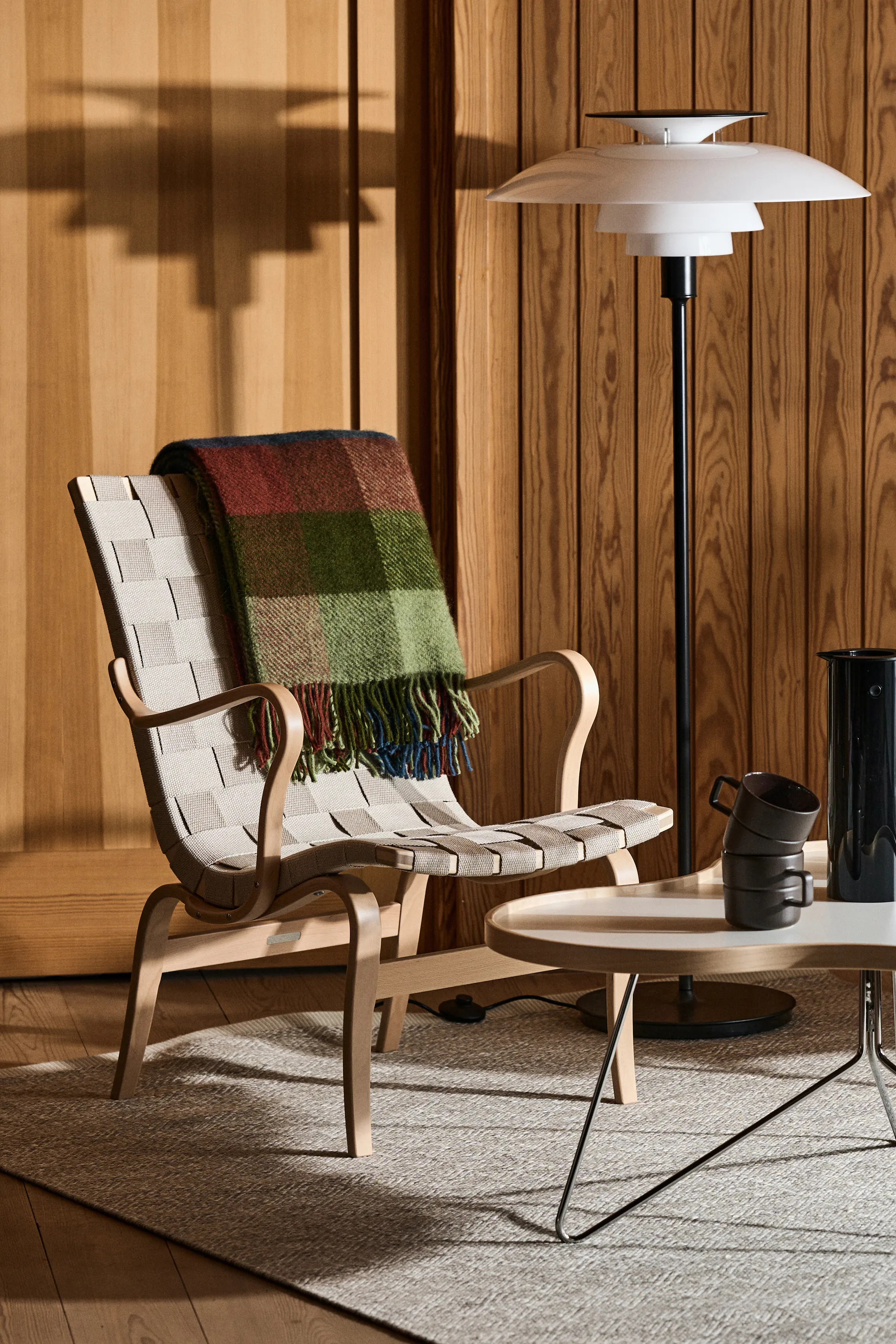 Gotland wollen plaid 130x200 cm, Multi-groen Klippan Yllefabrik