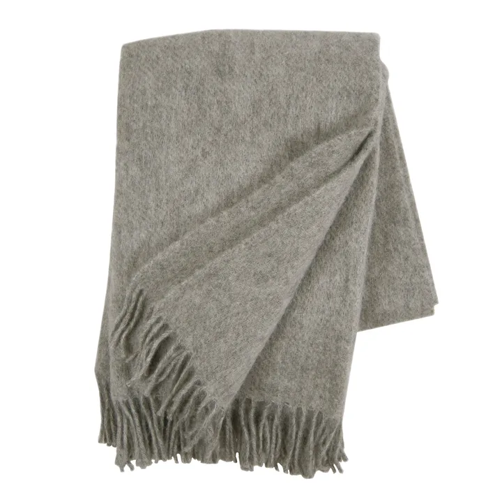Gotland wollen plaid 130x200 cm - Naturel grijs - Klippan Yllefabrik