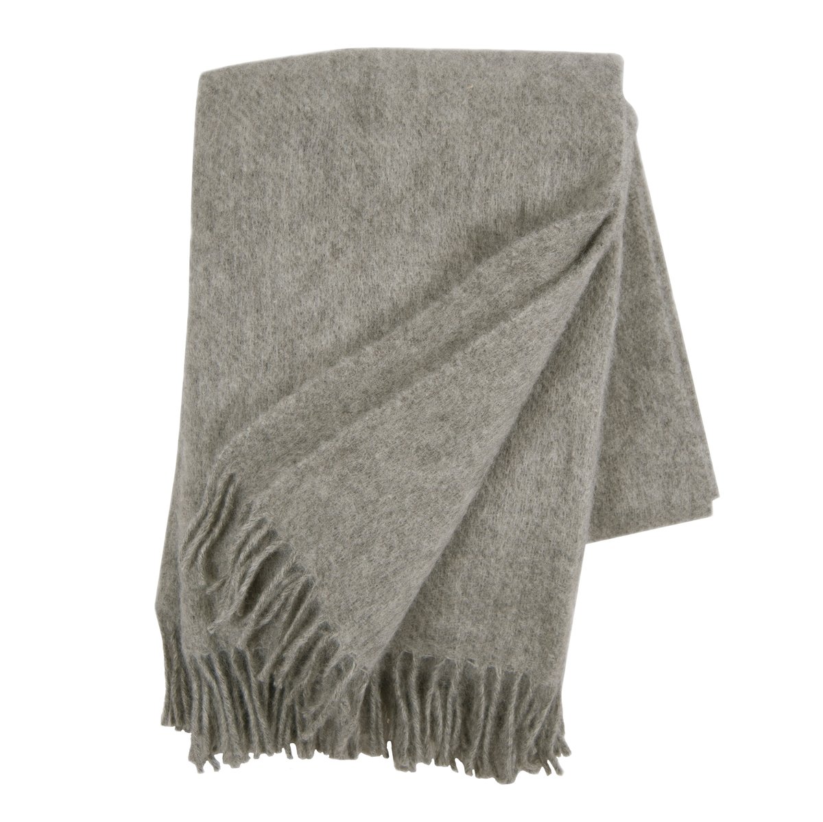 Klippan Yllefabrik Gotland wollen plaid 130x200 cm Natuurgrijs
