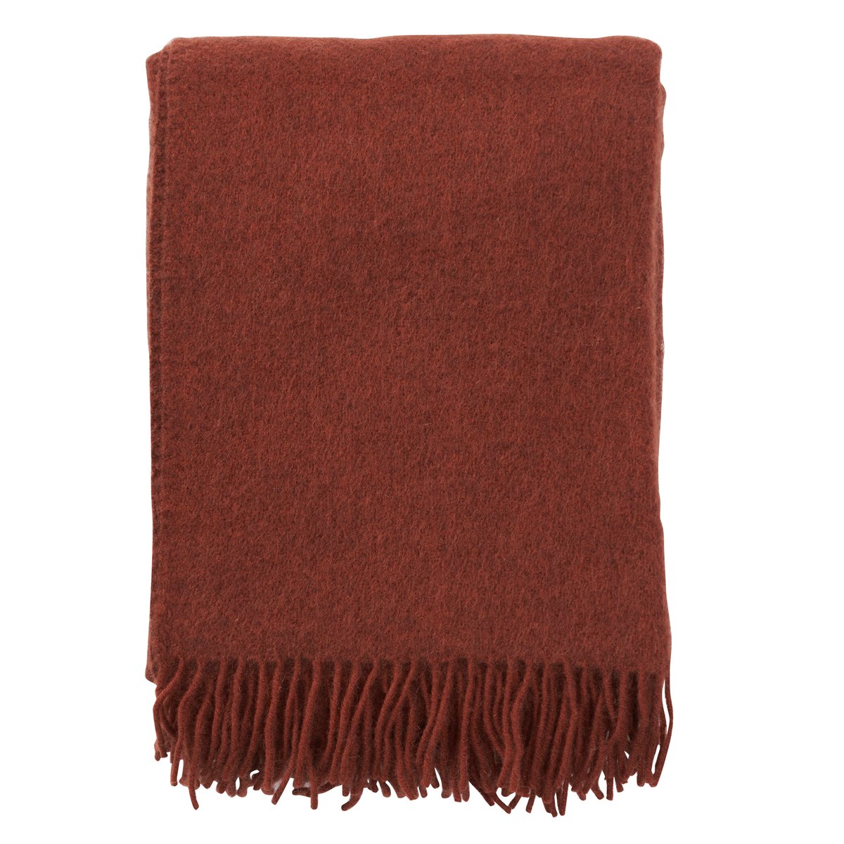 Klippan Yllefabrik Gotland wollen plaid 130x200 cm Rust