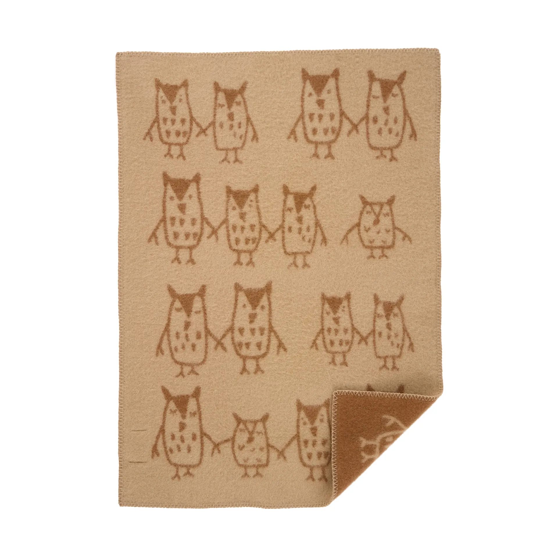 Hand in hand babydeken 65x90 cm, Taupe Klippan Yllefabrik