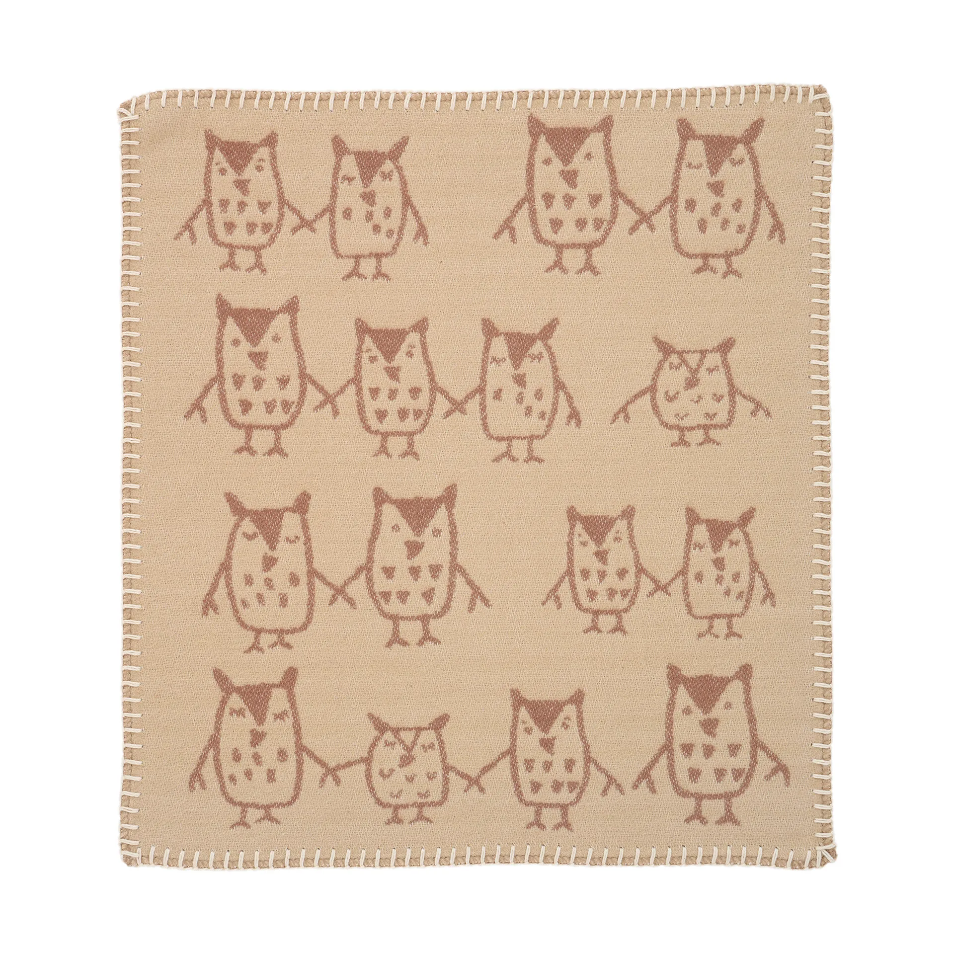 Hand in hand knuffeldoekje 34x40 cm, Taupe Klippan Yllefabrik