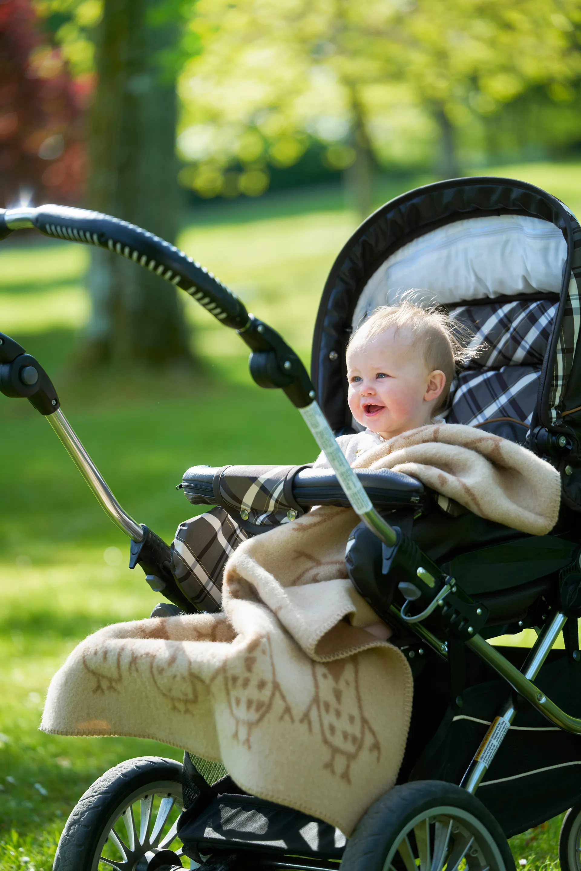 Hand in hand knuffeldoekje 34x40 cm, Taupe Klippan Yllefabrik