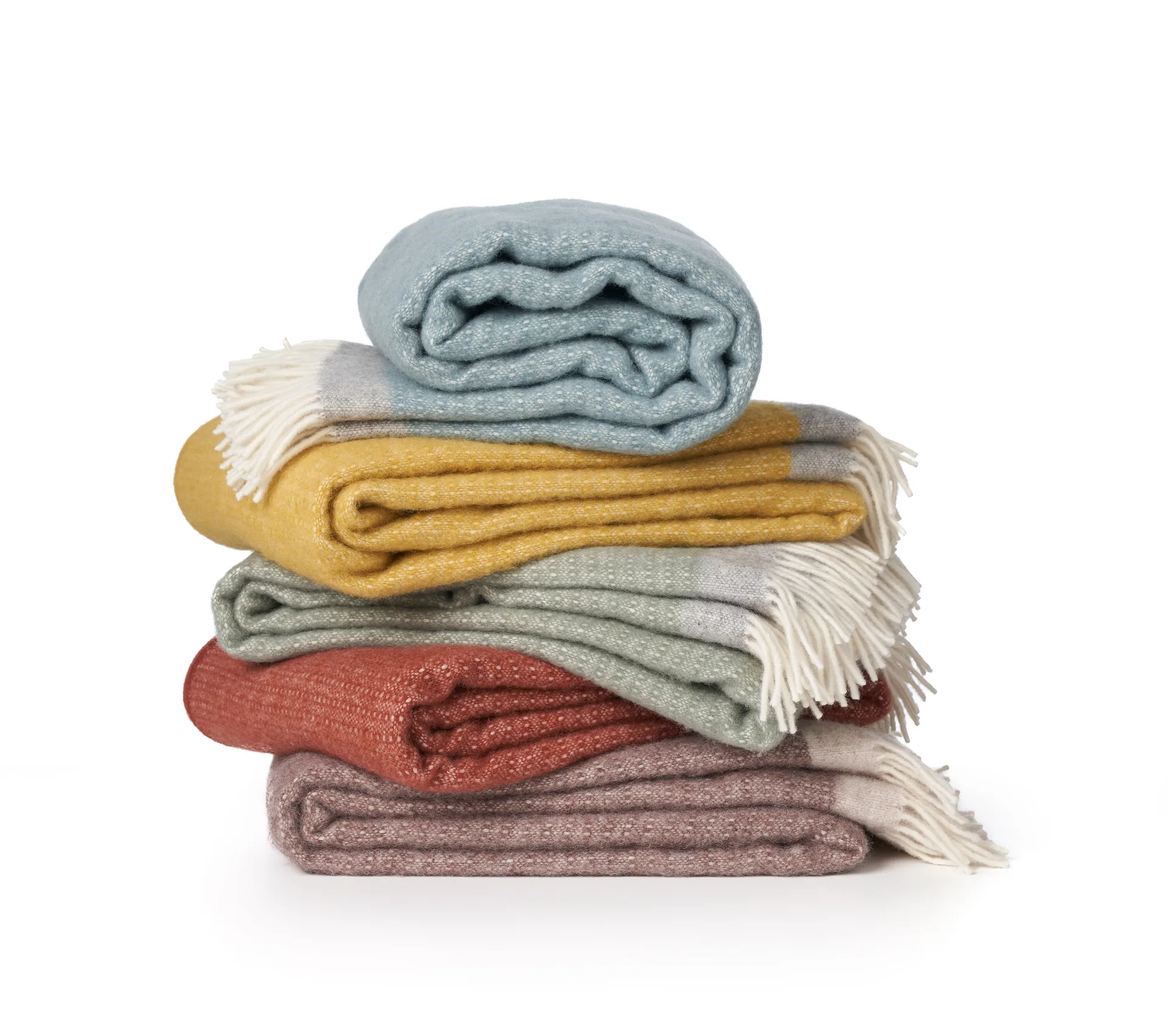 Harald wollen plaid 130x200 cm, Groen-grijs Klippan Yllefabrik