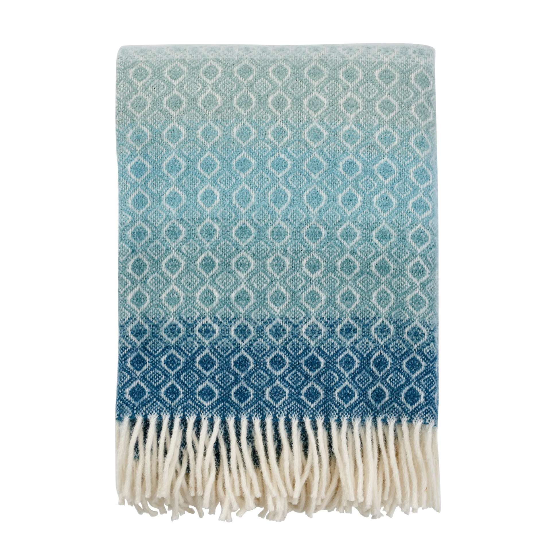 Havanna wollen plaid, Aqua multi Klippan Yllefabrik