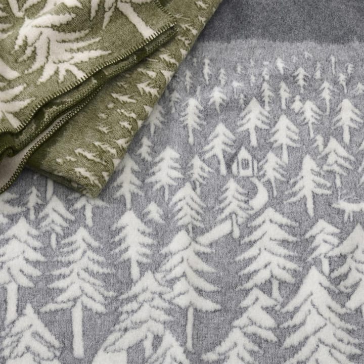 House in the forest wollen deken, grijs Klippan Yllefabrik