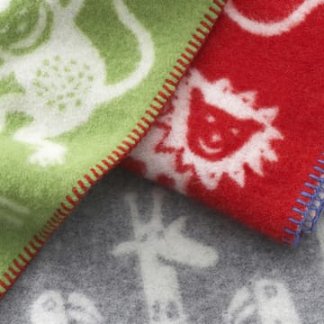Jungle wollen deken - grijs - Klippan Yllefabrik