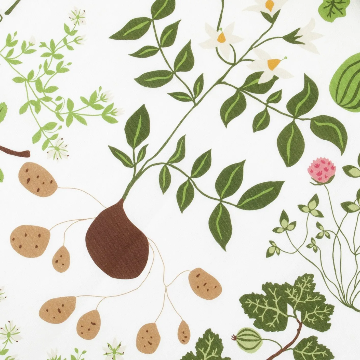 Leksand tafelloper, wit Klippan Yllefabrik