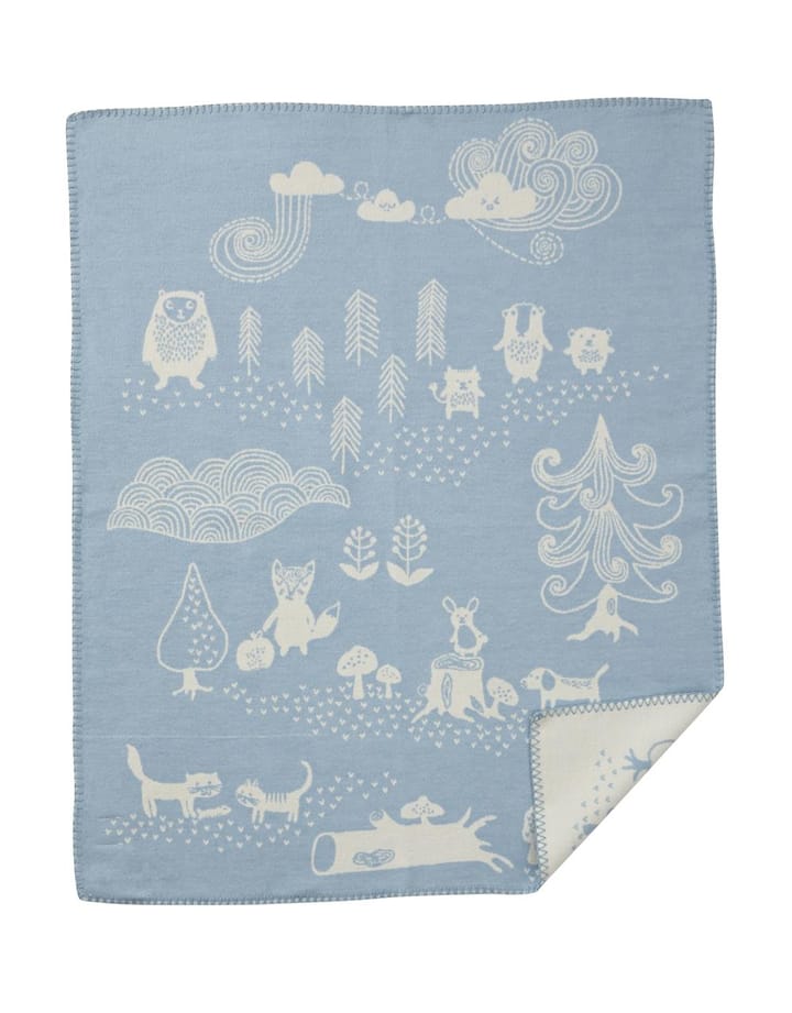 Little bear kinderplaid - blauw - Klippan Yllefabrik