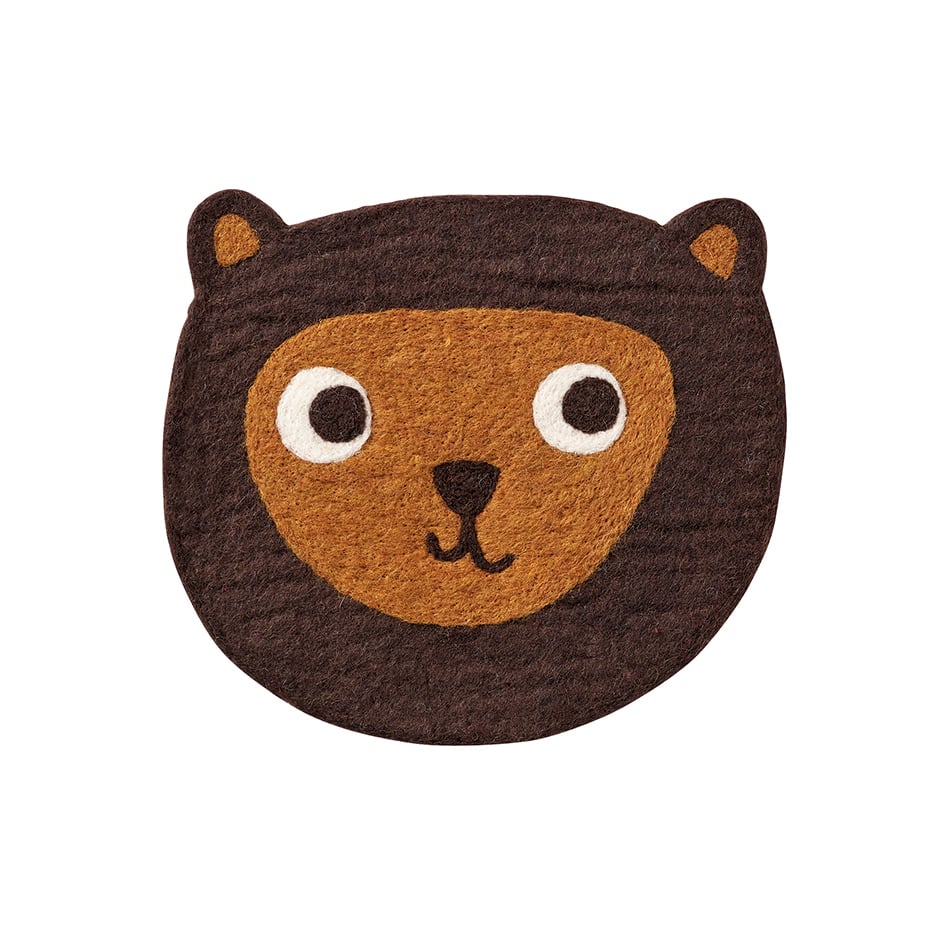 Klippan Yllefabrik Little Bear zitkussen Bruin | Scandinavisch Interieur | Kinderkamer interieuraccessoires | Bruin