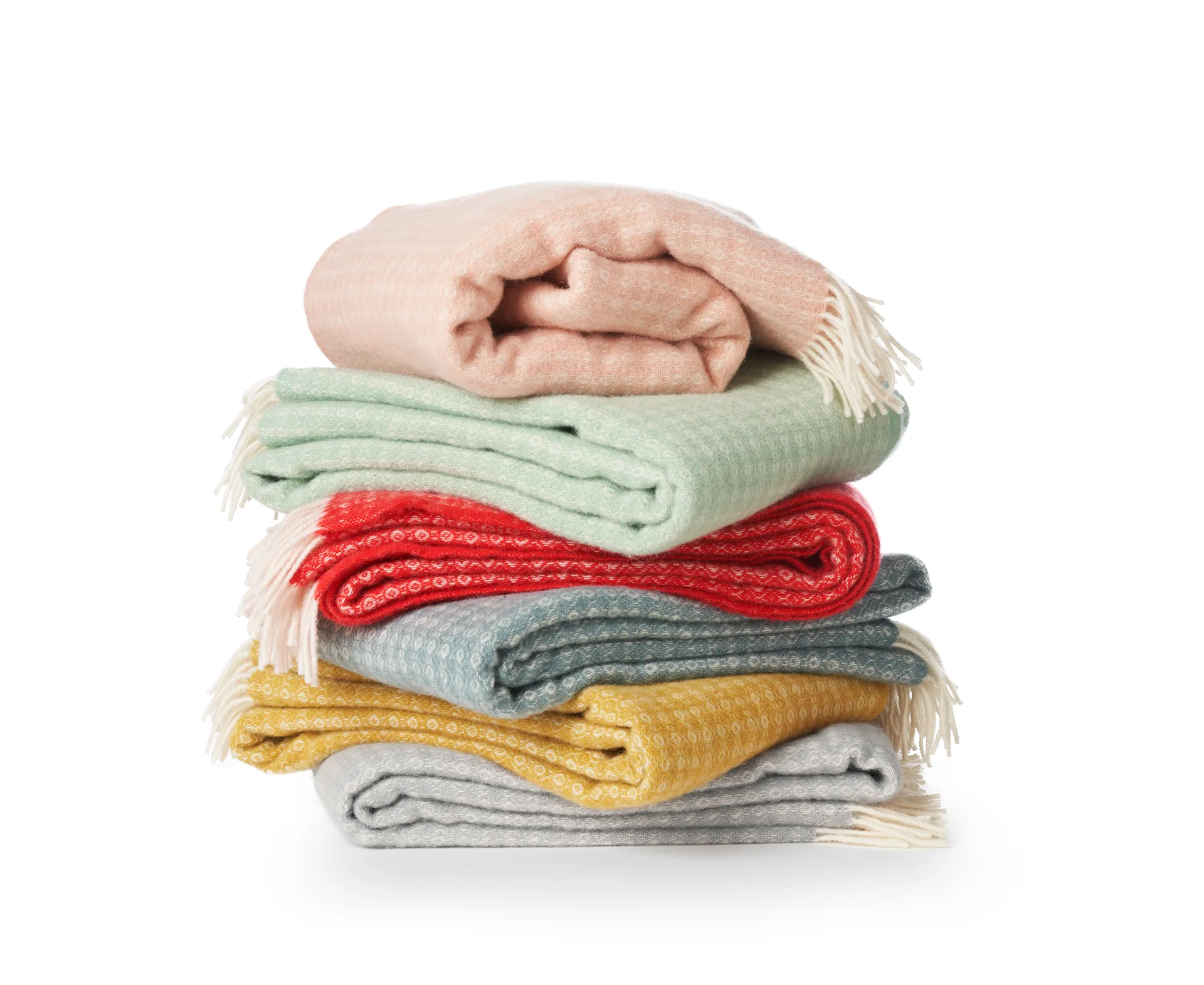 Loop Wollen plaid 130x200 cm, Mustard (geel) Klippan Yllefabrik