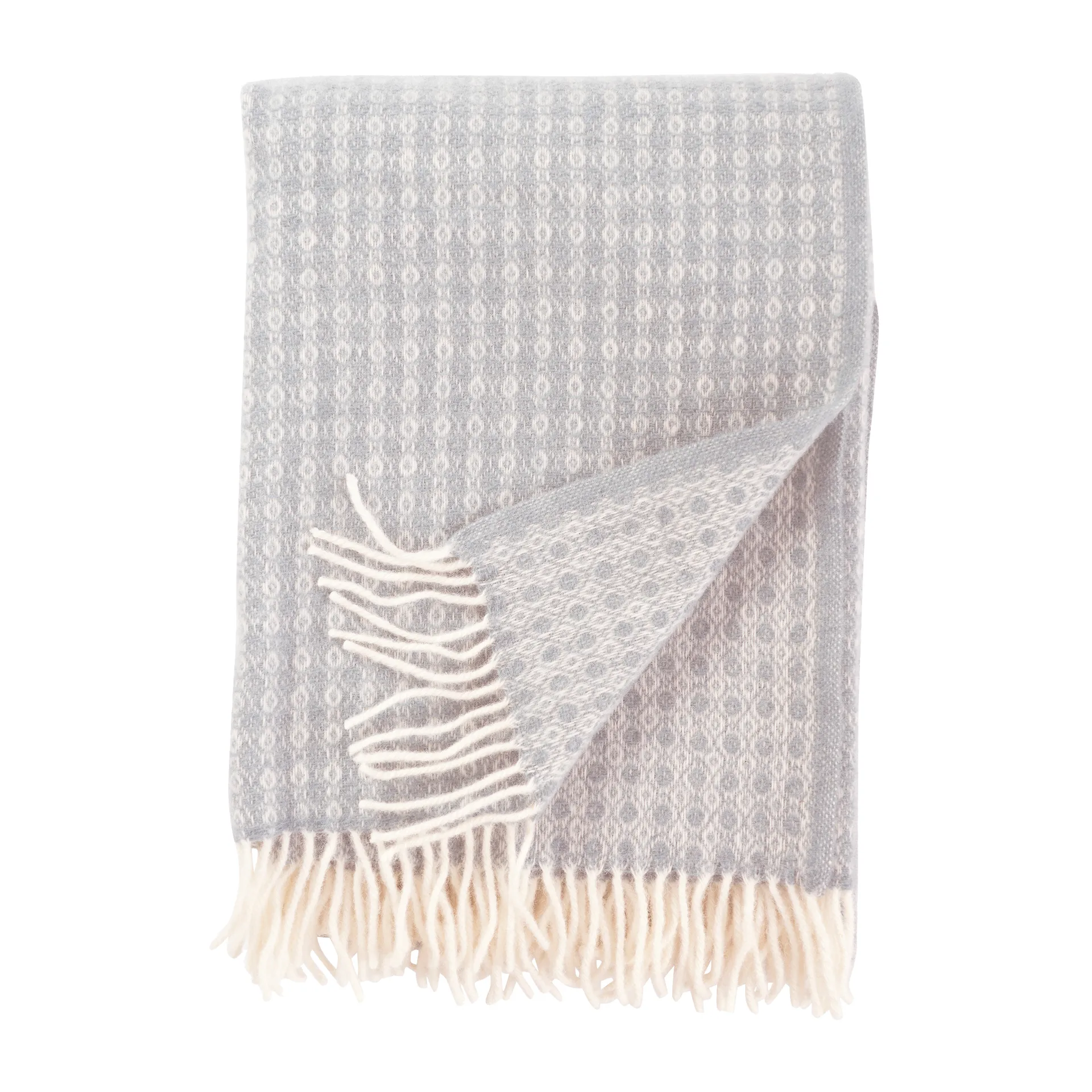 Loop Wollen plaid 130x200 cm, Stone (grijs) Klippan Yllefabrik