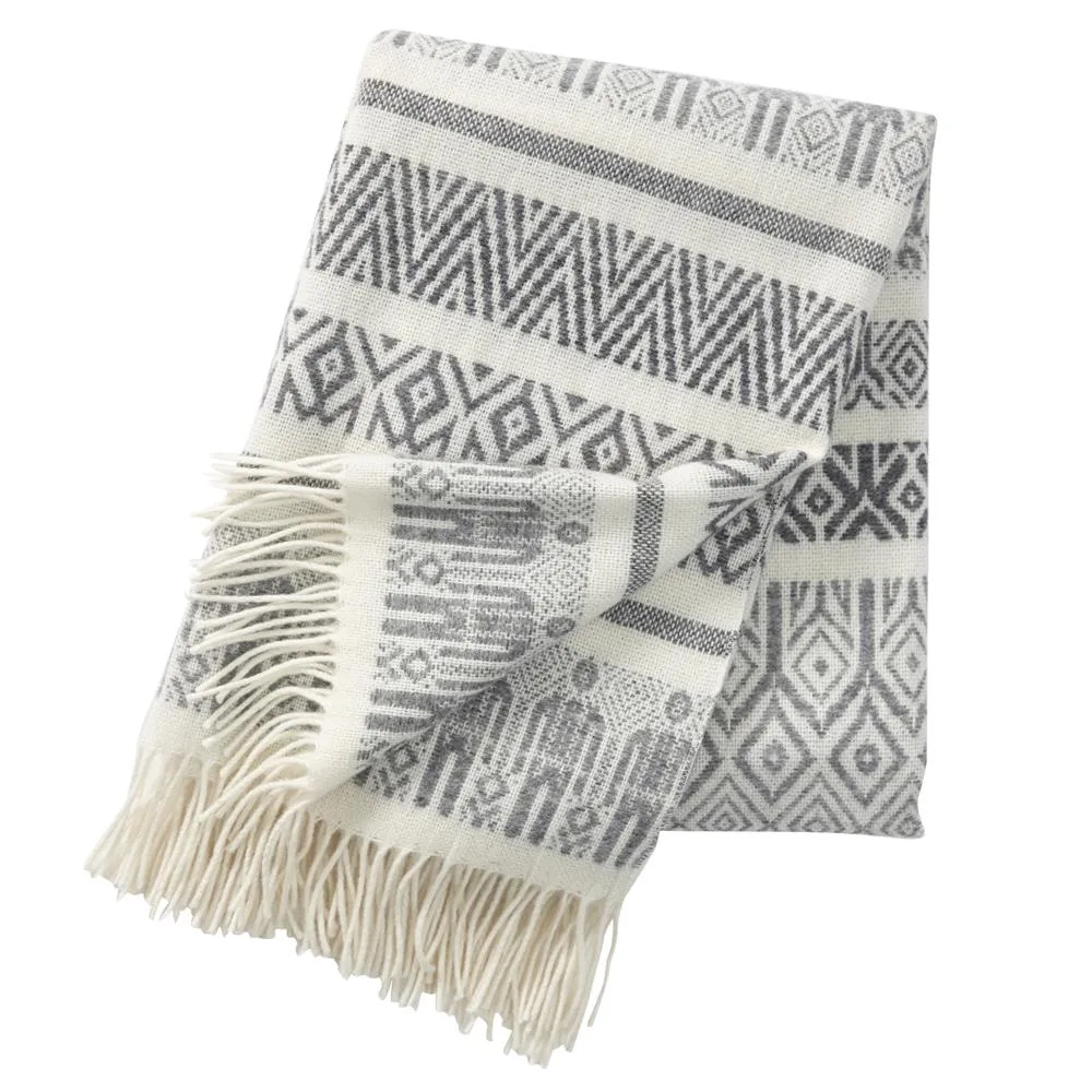 Man & Wife wollen plaid, grijs Klippan Yllefabrik