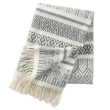 Man & Wife wollen plaid - grijs - Klippan Yllefabrik