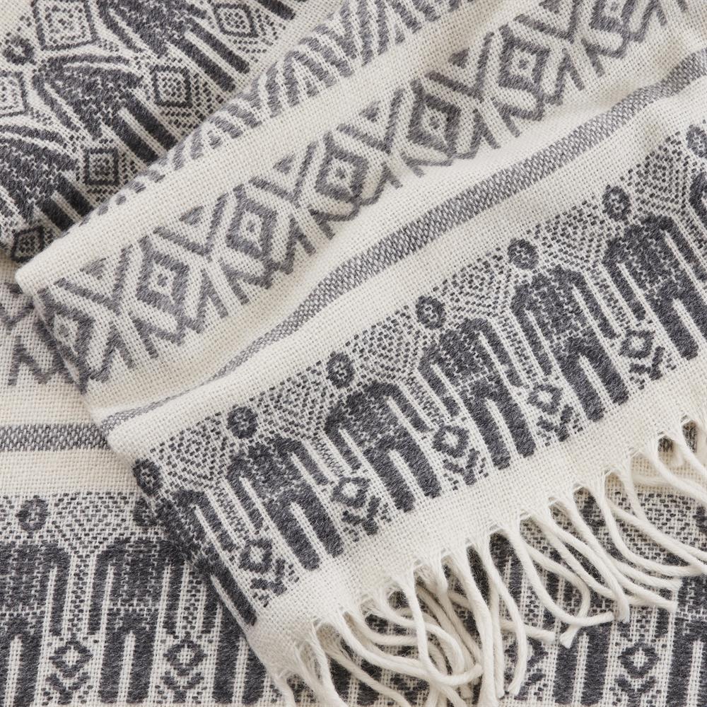 Man & Wife wollen plaid, grijs Klippan Yllefabrik