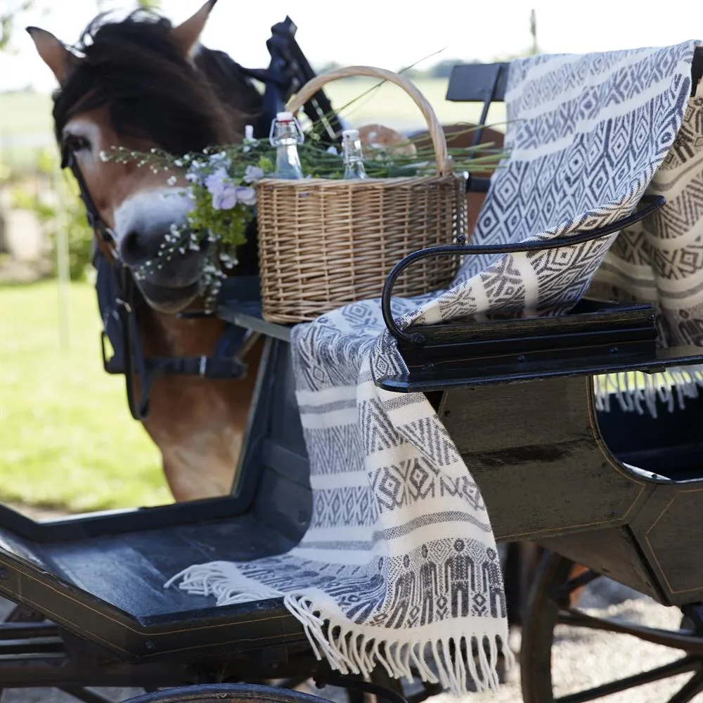 Man & Wife wollen plaid, grijs Klippan Yllefabrik