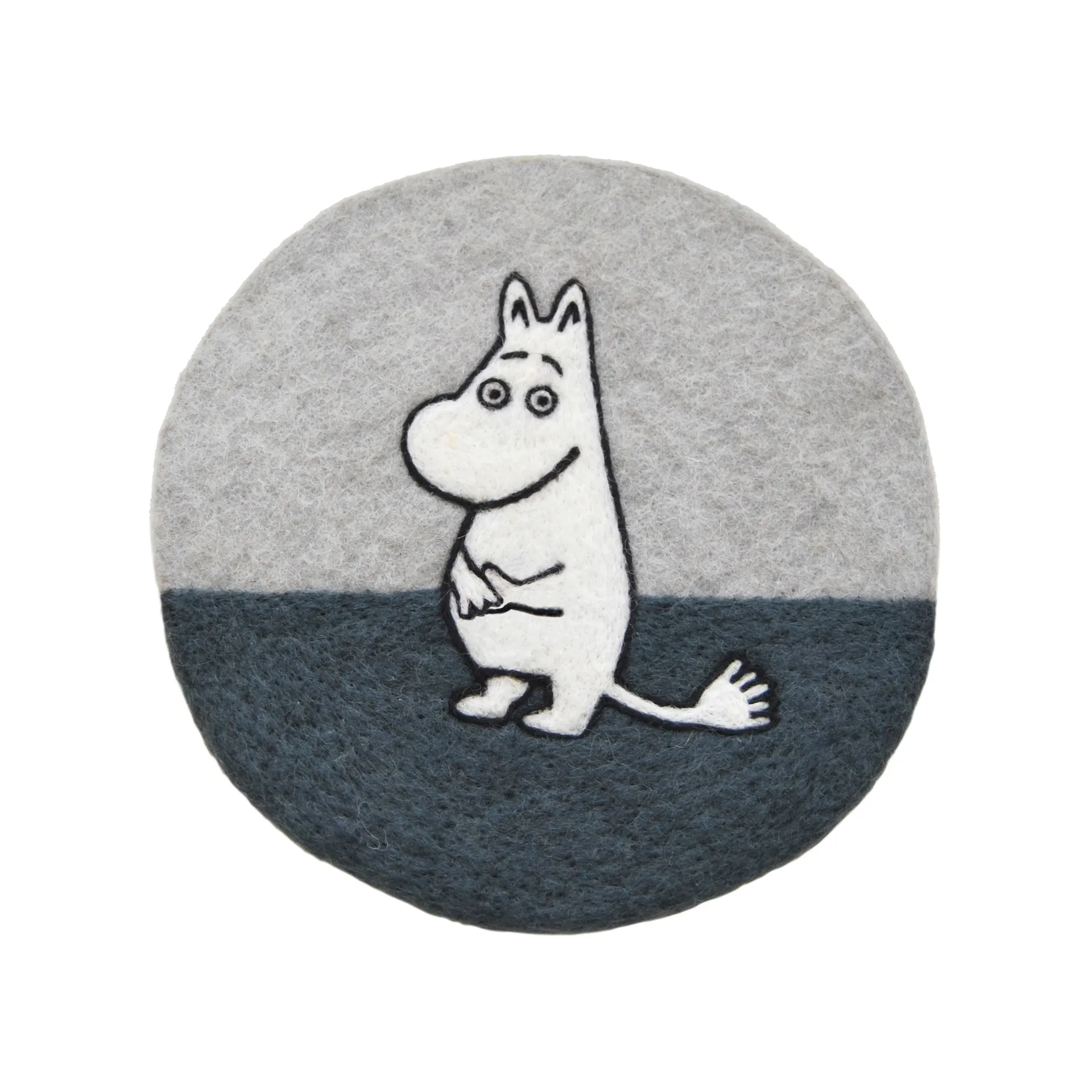 Moomin pannenonderzetter Ø21 cm, Grijs Klippan Yllefabrik