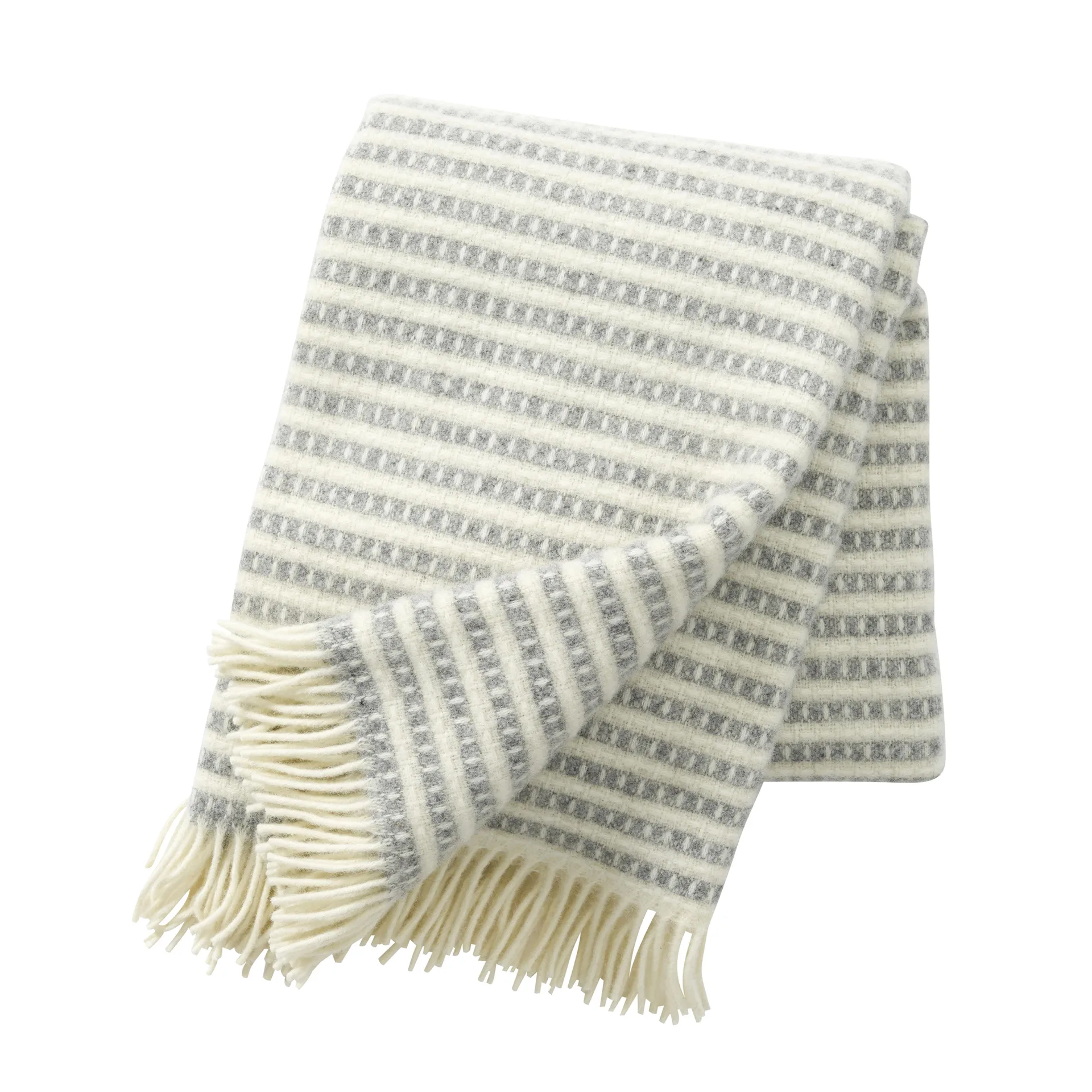 Olle wolplaid, lichtgrijs Klippan Yllefabrik