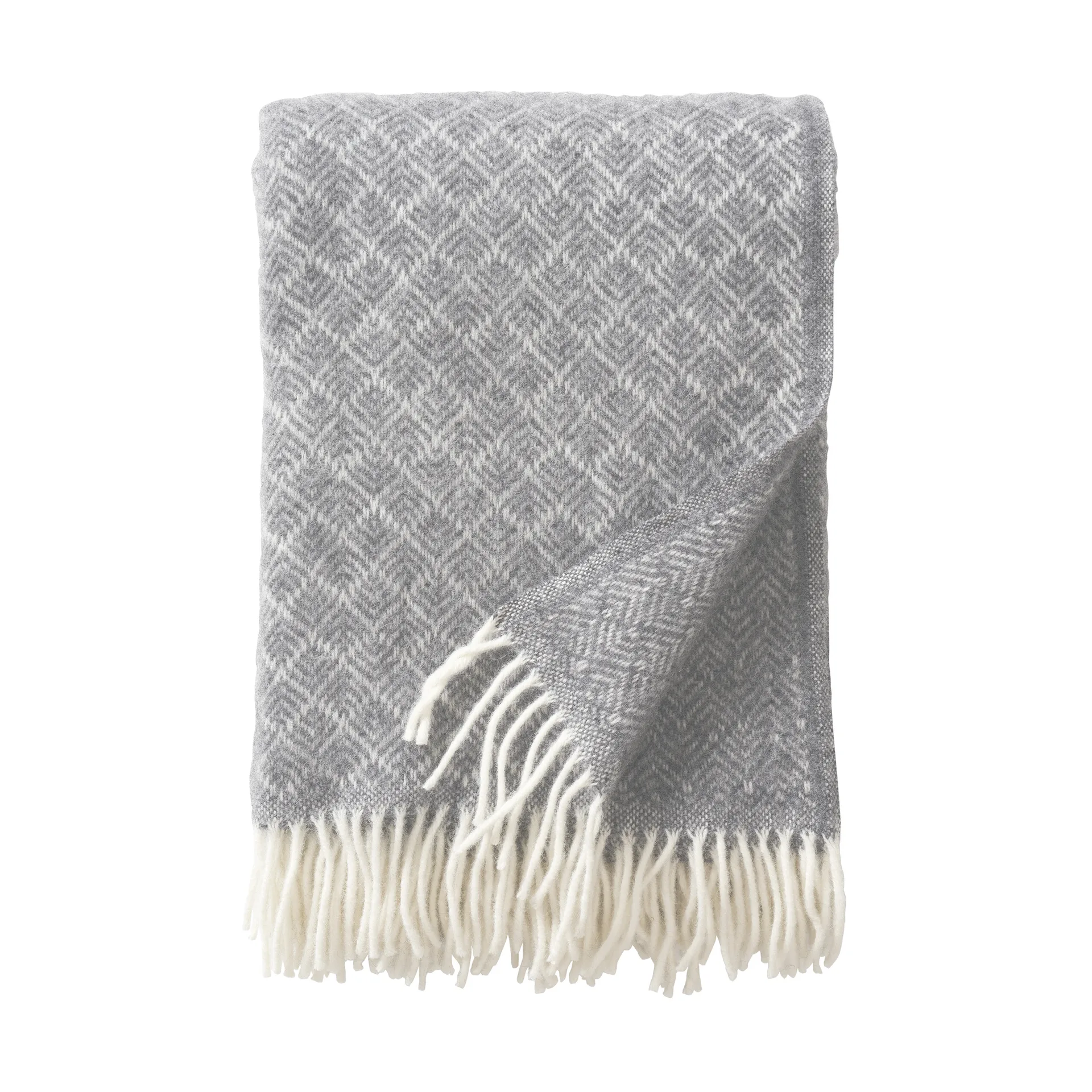 Pampas wollen plaid 130x200 cm, Grijs Klippan Yllefabrik