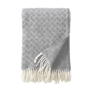 Pampas wollen plaid 130x200 cm - Grijs - Klippan Yllefabrik