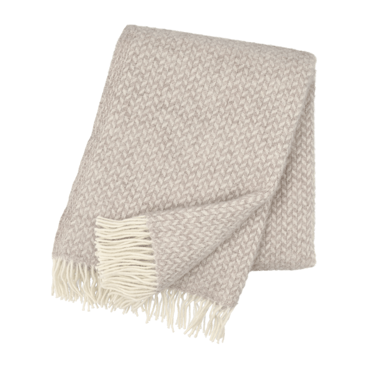 Polka wollen plaid - Beige - Klippan Yllefabrik