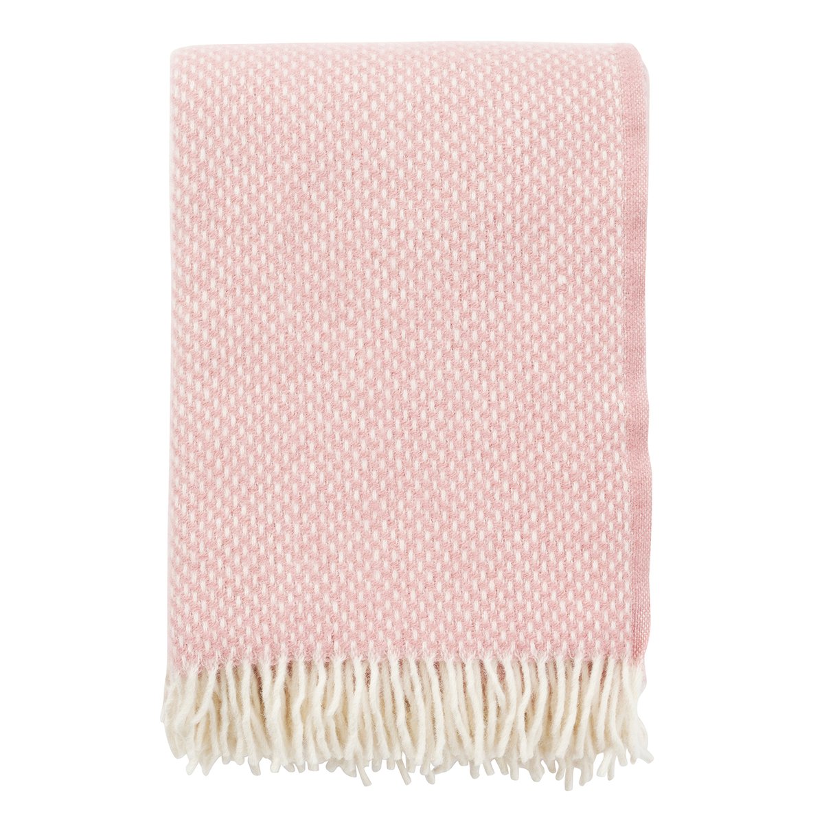 Klippan Yllefabrik Preppy plaid Misty rose | Scandinavisch Interieur | Wollen dekens & spreien | Roze