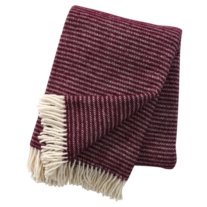 Ralph wollen plaid, aubergine Klippan Yllefabrik