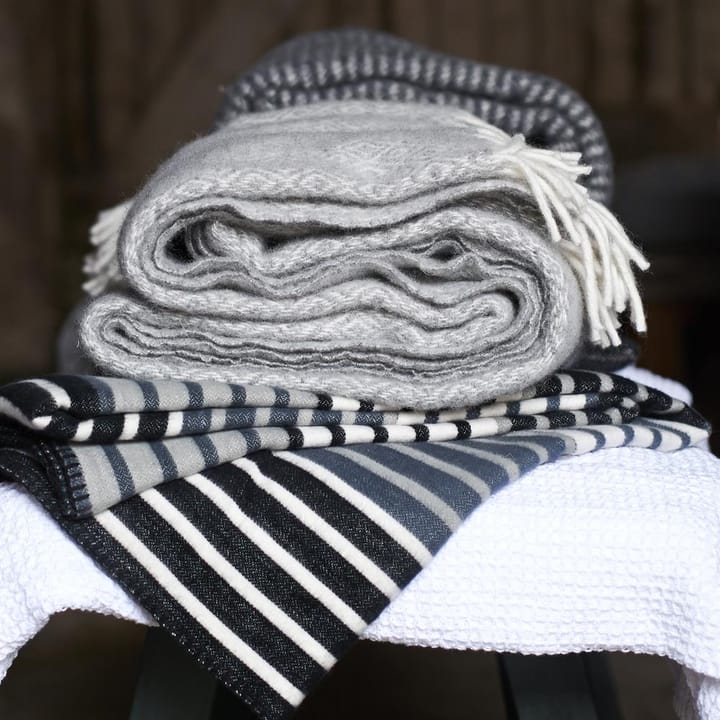 Samba wollen plaid, grijs Klippan Yllefabrik