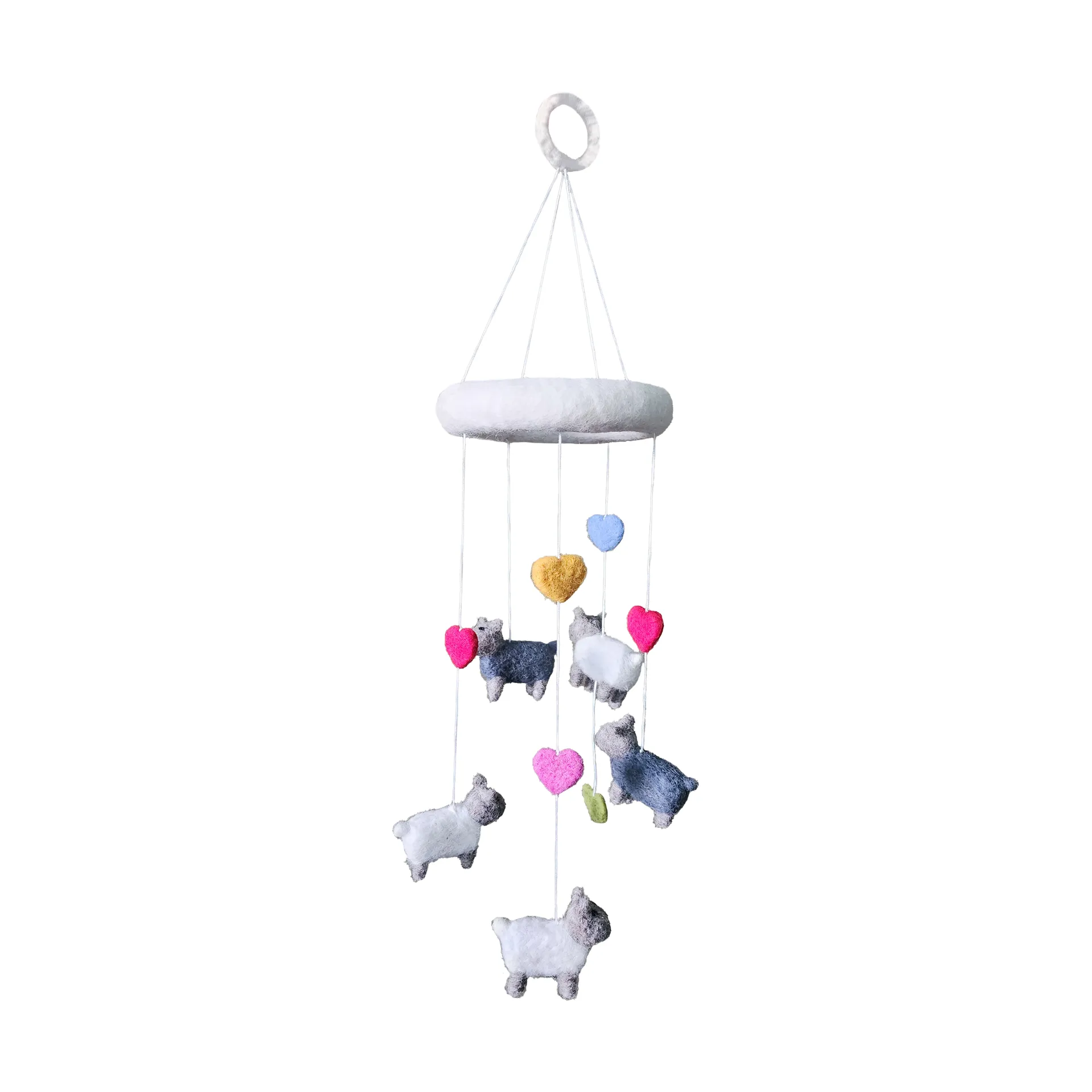 Sheep vilten mobiel, 15x50 cm Klippan Yllefabrik