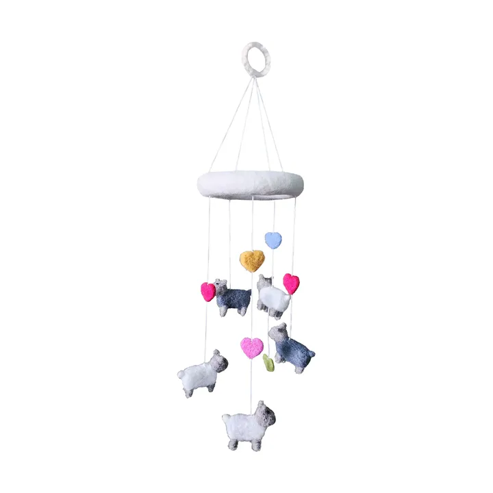 Sheep vilten mobiel - 15x50 cm - Klippan Yllefabrik