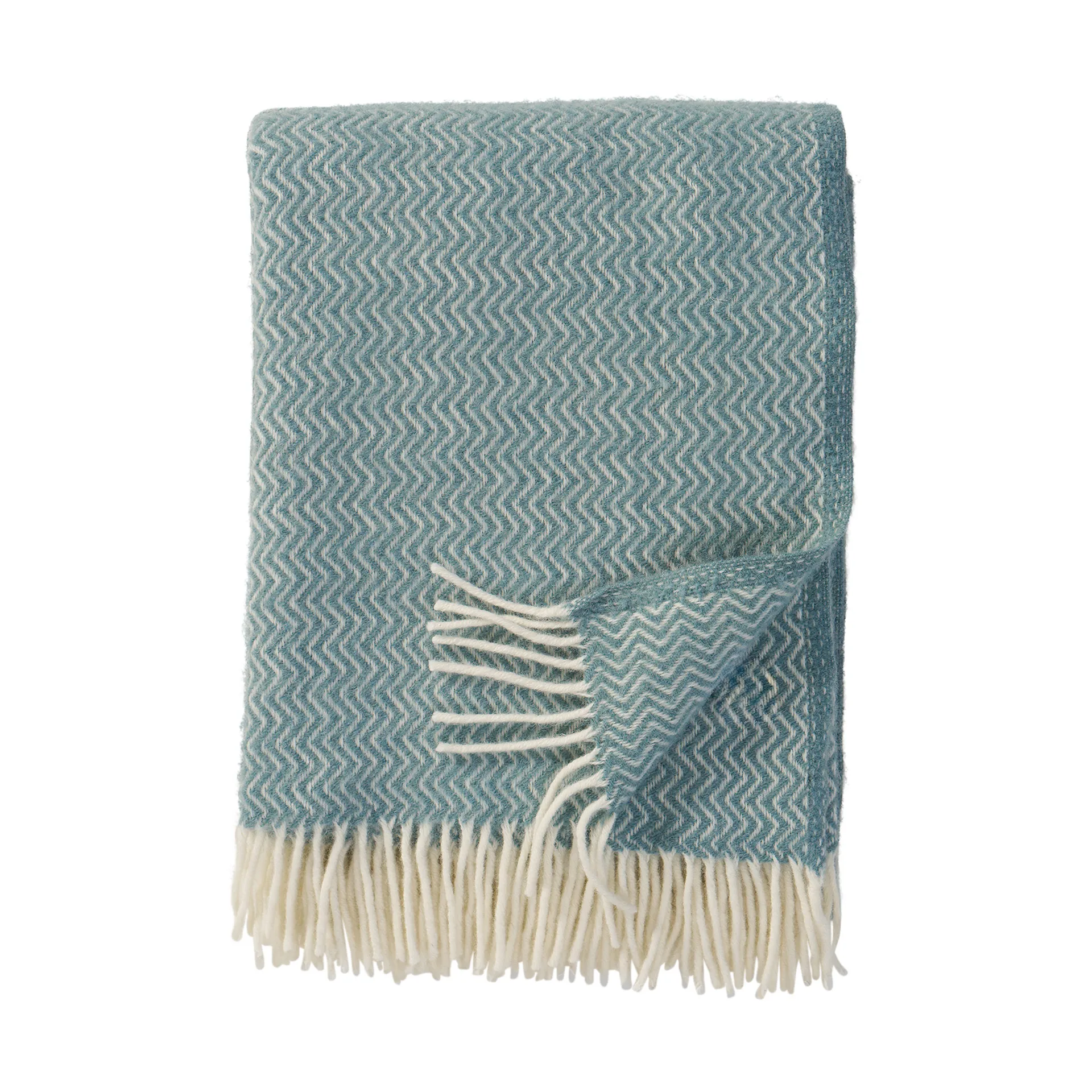 Sorbet wollen plaid 130x200 cm, Silky blue Klippan Yllefabrik