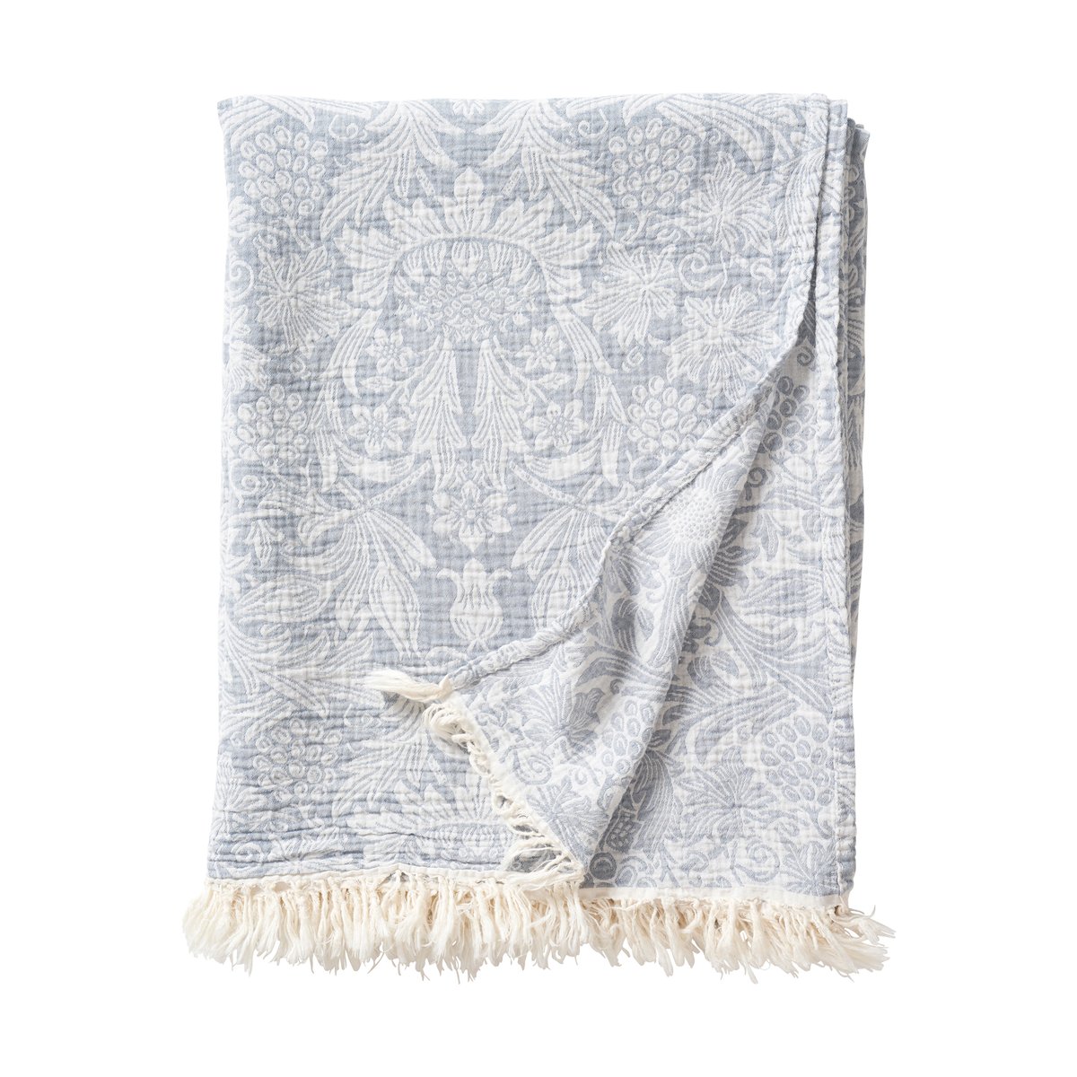 Klippan Yllefabrik Sunflower katoenen plaid 140x200 cm Dark denim