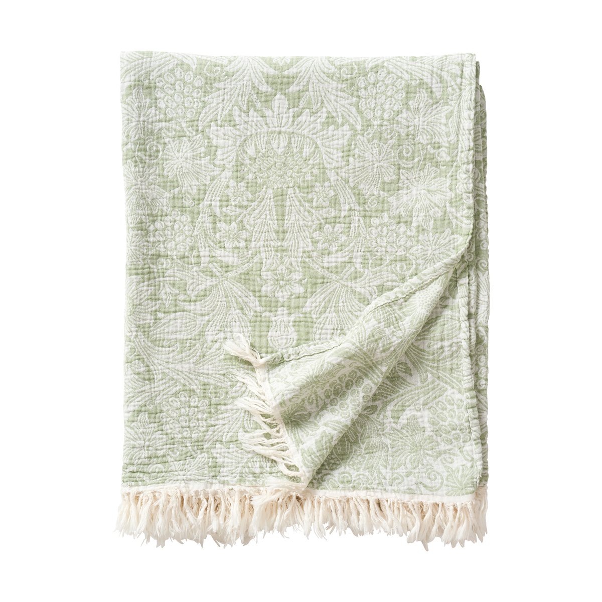 Klippan Yllefabrik Sunflower katoenen plaid 140x200 cm Groen
