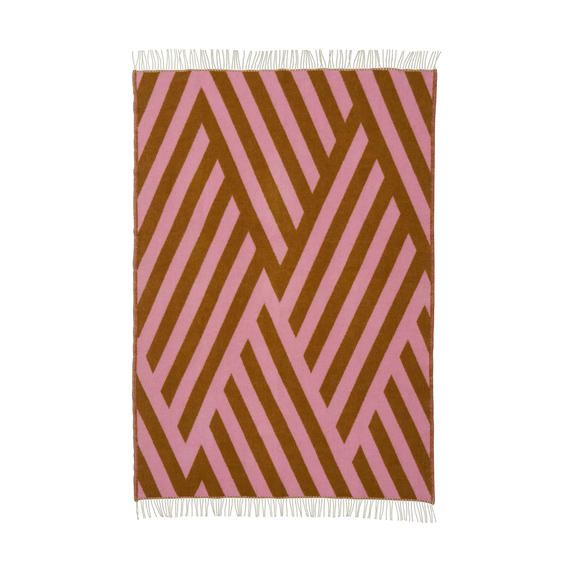 Tangent wollen deken 130x200 cm, Pink-carmel Klippan Yllefabrik