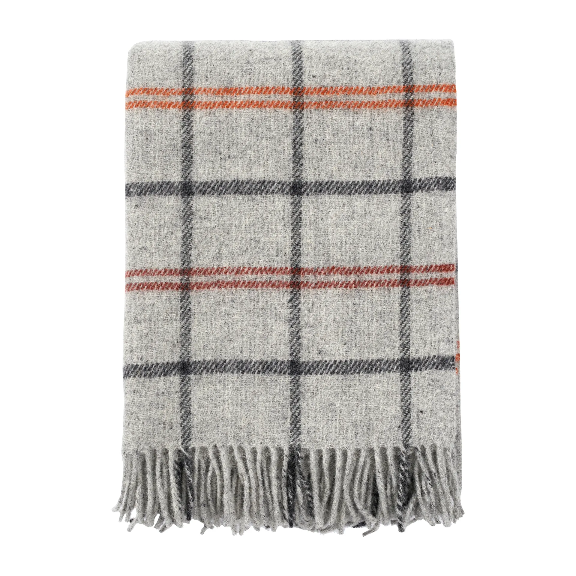 Tartan wollen plaid 130x200 cm, Lichtgrijs Klippan Yllefabrik