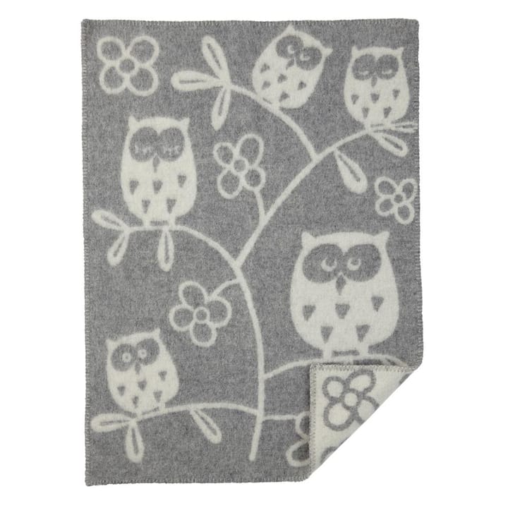 Tree Owl kinderdeken - lichtgrijs - Klippan Yllefabrik