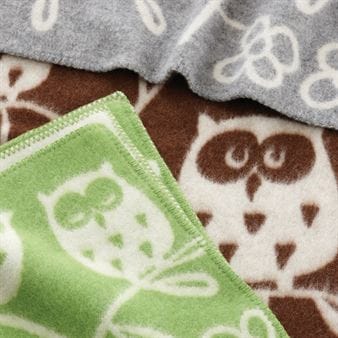 Tree Owl kinderdeken - lichtgrijs - Klippan Yllefabrik