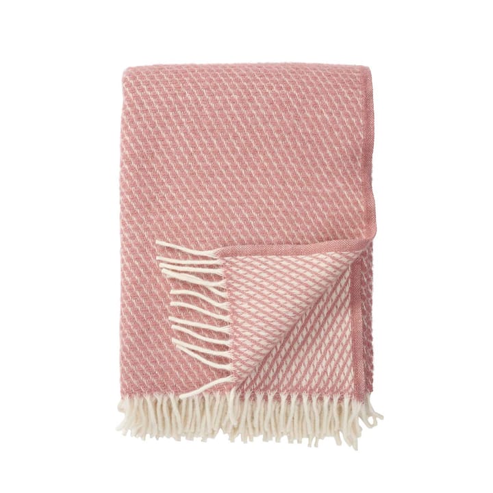 Velvet wollen deken - roze - Klippan Yllefabrik