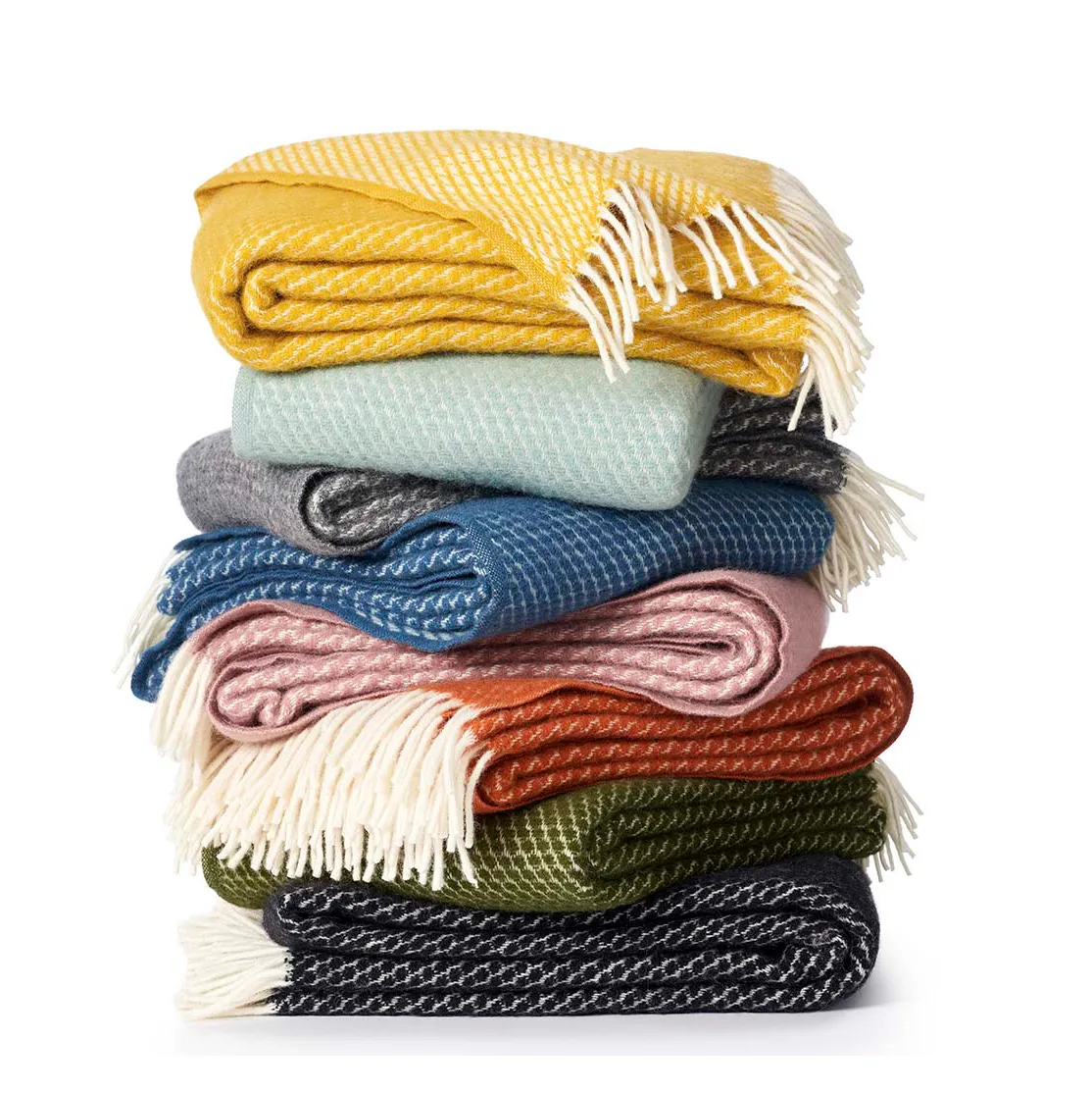 Velvet wollen deken, zwart Klippan Yllefabrik