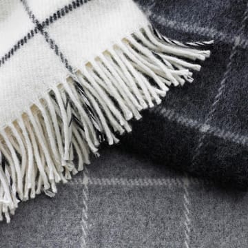 Vinga wollen plaid - wit - Klippan Yllefabrik