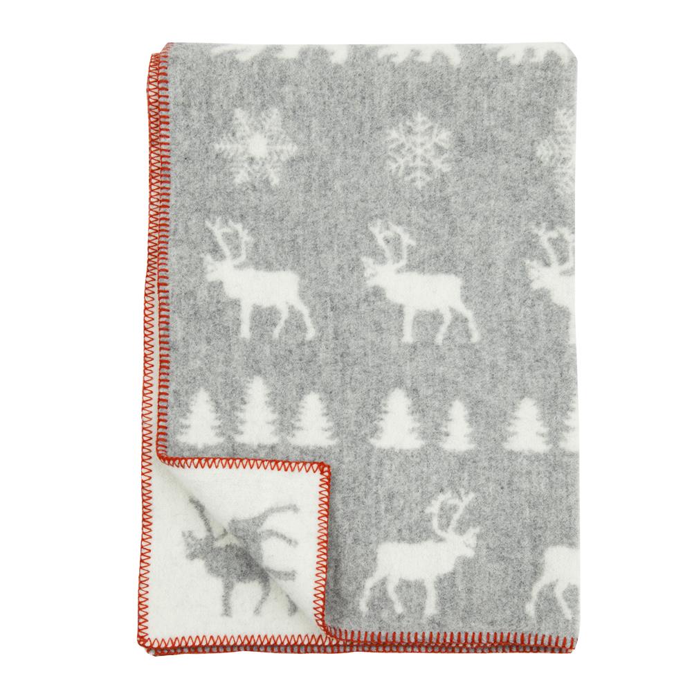 Klippan Yllefabrik Wilderness kindersprei grijs | Scandinavisch Interieur | Babydekens | Grijs