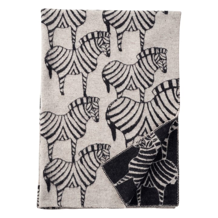 Zebra wollen deken - Natural beige - Klippan Yllefabrik