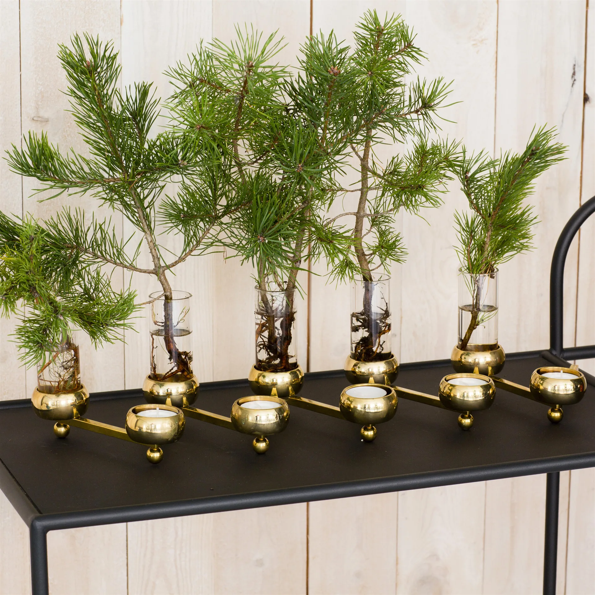 Constella kandelaar - groot, messing KLONG