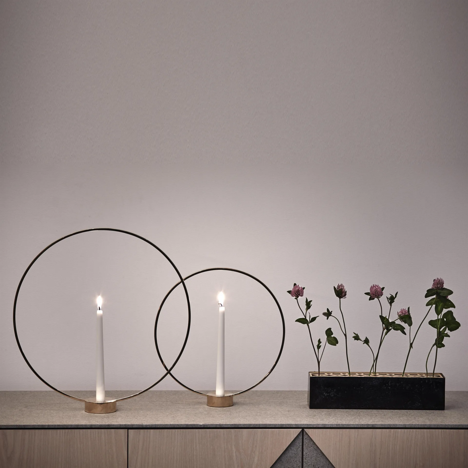 Gloria kandelaar - groot, messing KLONG